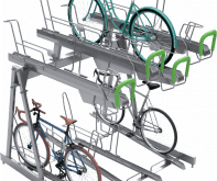 Двухуровневая велопарковка, модуль 8 мест
