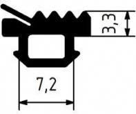 Уплотнитель опорный на ригель внутренний