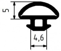 Уплотнитель притвора двери в системе Фристайл (FreeStile) АМГ Астарта Наяда