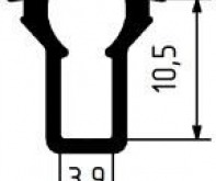 Уплотнитель стекла створки 4 мм. в паз 10 мм