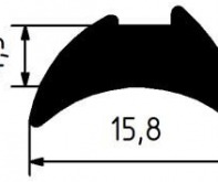 Уплотнитель "луна". Размер шейки 4,5 мм.. Офисные перегородки (в.т.ч в системе Агрисовгаз)