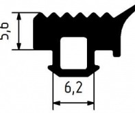 Уплотнитель опорный в створку окна наружний в системе СИАЛ, Татпроф, КраМЗ