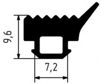 Уплотнитель на прижимную планку под декоративную крышку