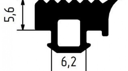 Уплотнитель опорный в створку окна наружний в системе СИАЛ, Татпроф, КраМЗ