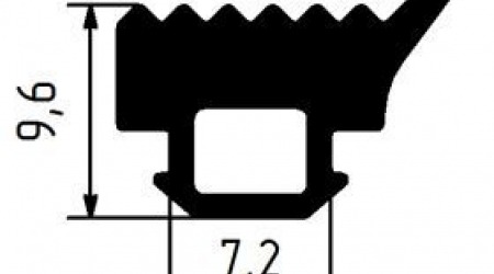 Уплотнитель на прижимную планку под декоративную крышку