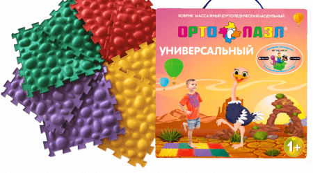 Ортопедический коврик ОРТО ПАЗЛ МИКС "Галька"