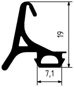 Средний уплотнитель холодных окон КП45 (СИАЛ), КП54 (КраМЗ)