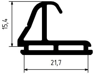 Средний уплотнитель теплых окон КПТ60 (СИАЛ), АПК04 (КраМЗ)