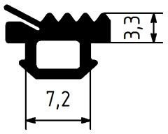 Уплотнитель опорный на ригель внутренний