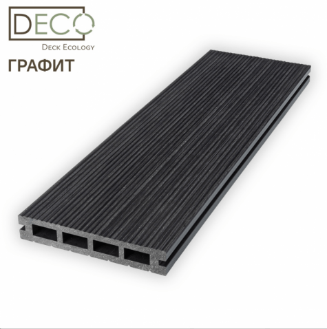 Террасная доска Deck Ecology Premium, Графит