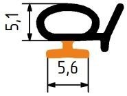 Уплотнитель притвора системы Р-400 глухого остекления. Жесткий низ, мягкий верх Ко-эктрузионный вариант