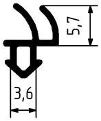 Уплотнитель притвора в металло-пластиковой (ПВХ) системе Rehau
