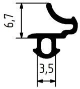 Уплотнитель притвора в металло-пластиковой (ПВХ) системе KBE