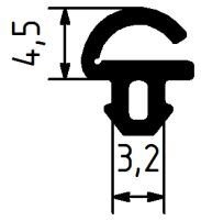 Уплотнитель притвора окна в системе СИАЛ, КраМЗ (разомкнутый контур)