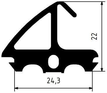 Средний уплотнитель теплых окон КПТ74 (СИАЛ), АПК01 (КраМЗ)