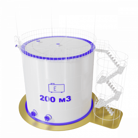 Резервуар РВС 200 м3 вертикальный