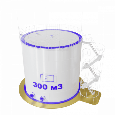 Резервуар РВС 300 м3 вертикальный