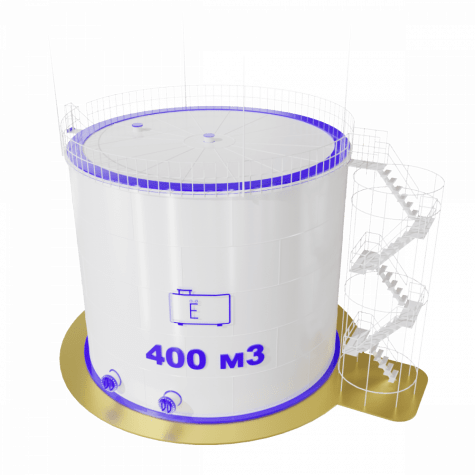 Резервуар РВС 400 м3 вертикальный