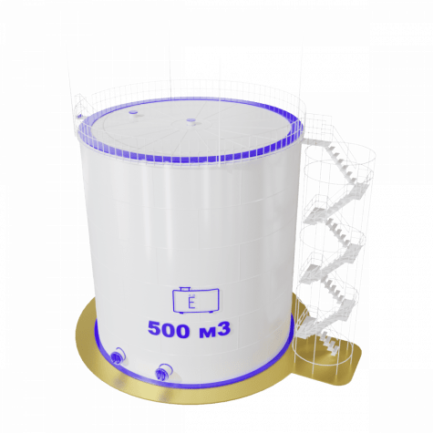 Резервуар РВС 500 м3 вертикальный