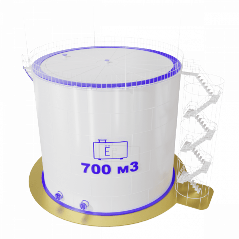 Резервуар РВС 700 м3 вертикальный